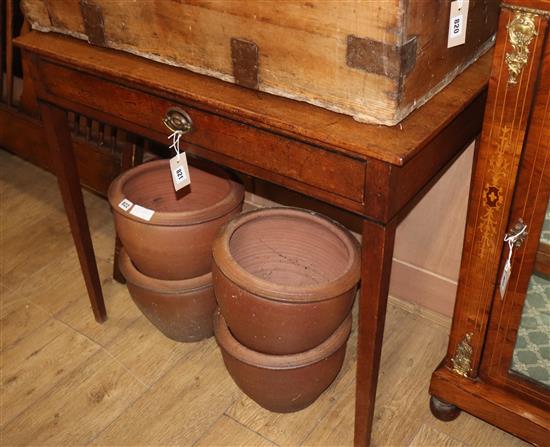 A George III mahogany side table W.87cm